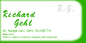 richard gehl business card